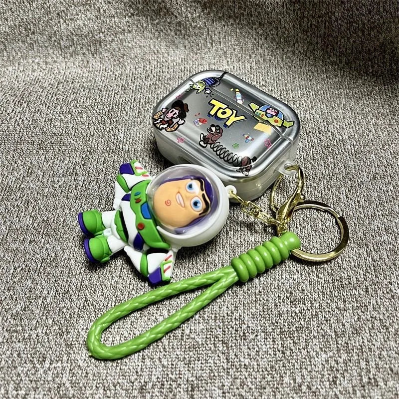 Toy Story Buzz Lightyear Airpods 2/3/4 Generation Bluetooth Earphone Protective Case Personalized Trendy Cool Pendant Convenient