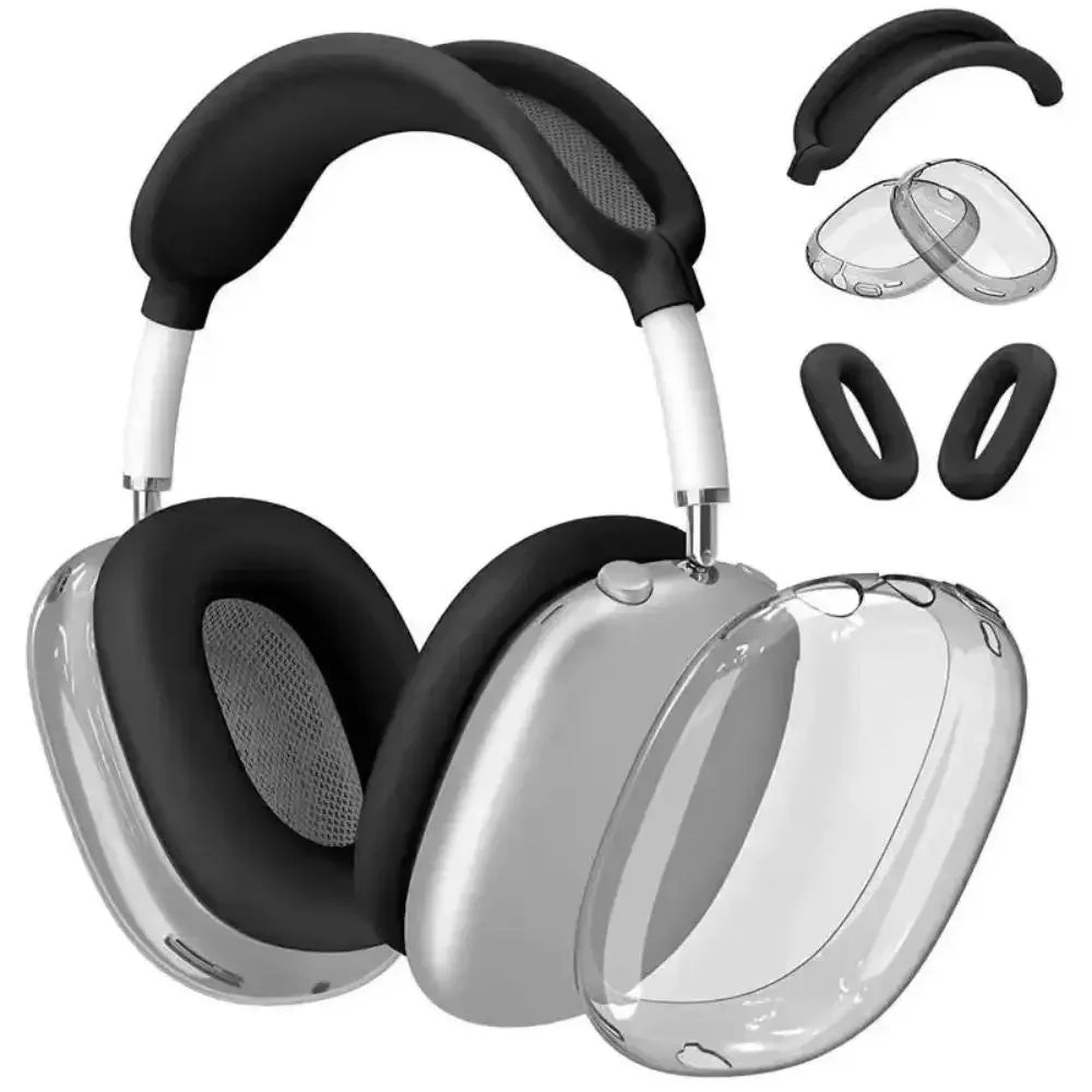 3 in 1 Soft Silicone Skin Protector Headphones Case For Airpods Max Cases Anti Scratch Shockproof Earphone Cover Accessories