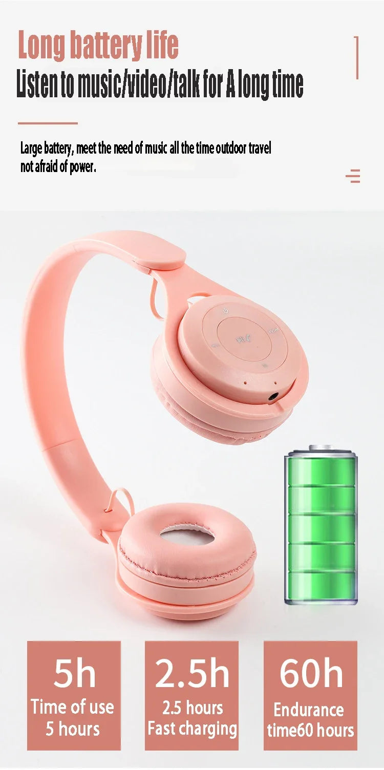Stereo Y08 Headset 5.3 Bluetooth Headset Folding Wireless Sports Earphone Gaming Headsets Over-ear Headphones for Android ios
