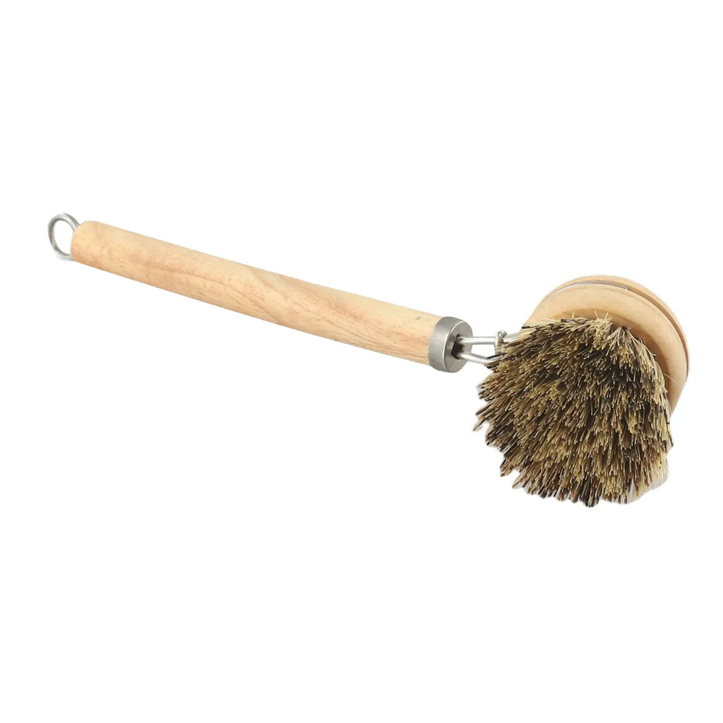 Bamboo Dish Scrub Brush Kitchen Wooden Cleaning Scrubbers Cleaning Brush For Washing Dish Cast Iron Pan Pot Kitchen Tools