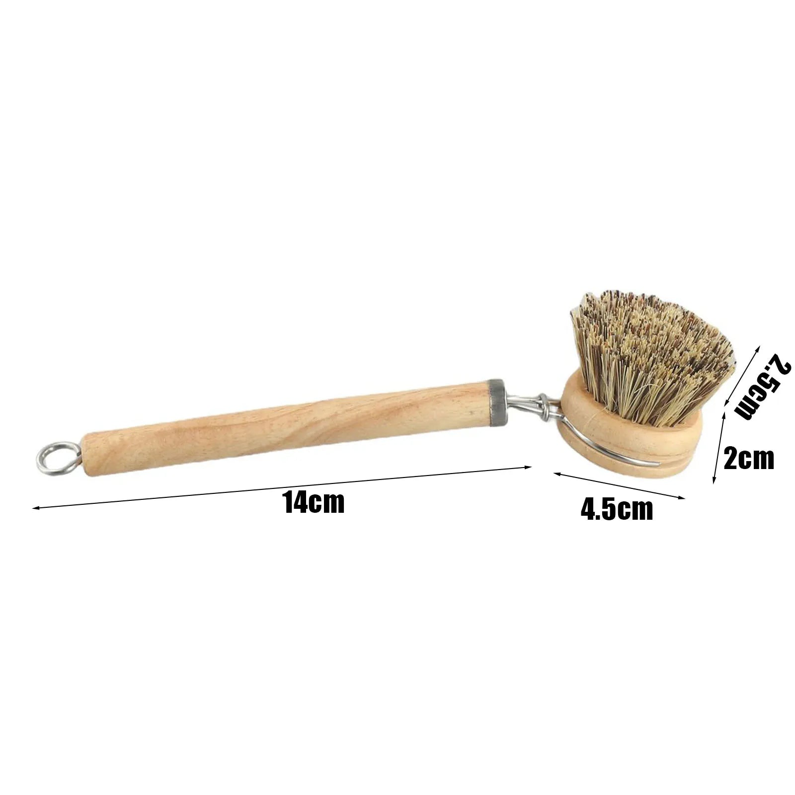 Bamboo Dish Scrub Brush Kitchen Wooden Cleaning Scrubbers Cleaning Brush For Washing Dish Cast Iron Pan Pot Kitchen Tools
