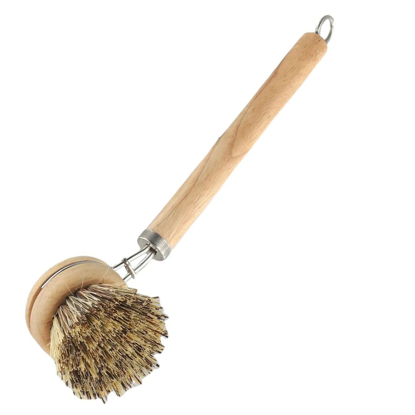 Bamboo Dish Scrub Brush Kitchen Wooden Cleaning Scrubbers Cleaning Brush For Washing Dish Cast Iron Pan Pot Kitchen Tools