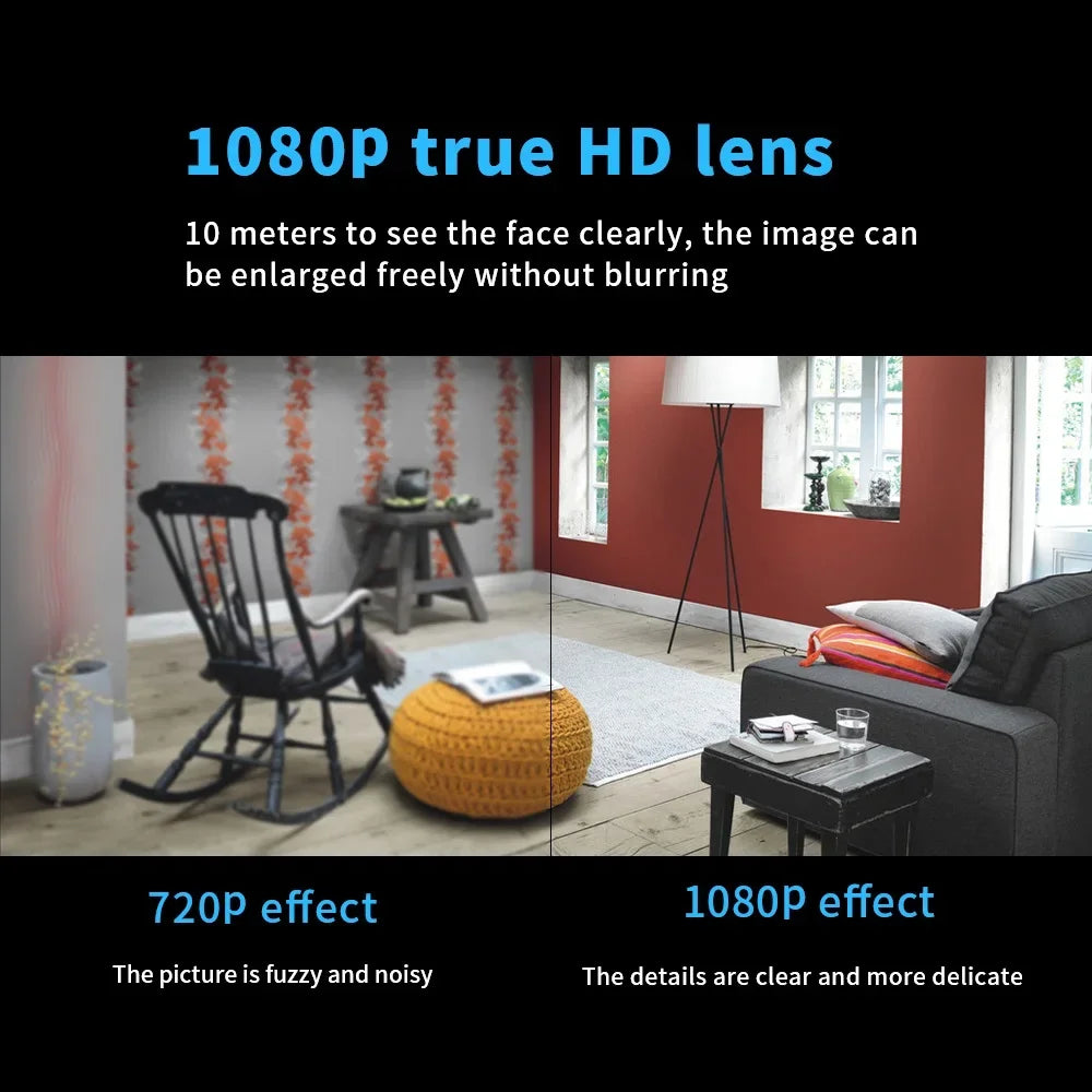 New X5Mini Night Vision 1080P Wireless Surveillance Camera Lightweight Clear Portable Motion Detection Premium Quality