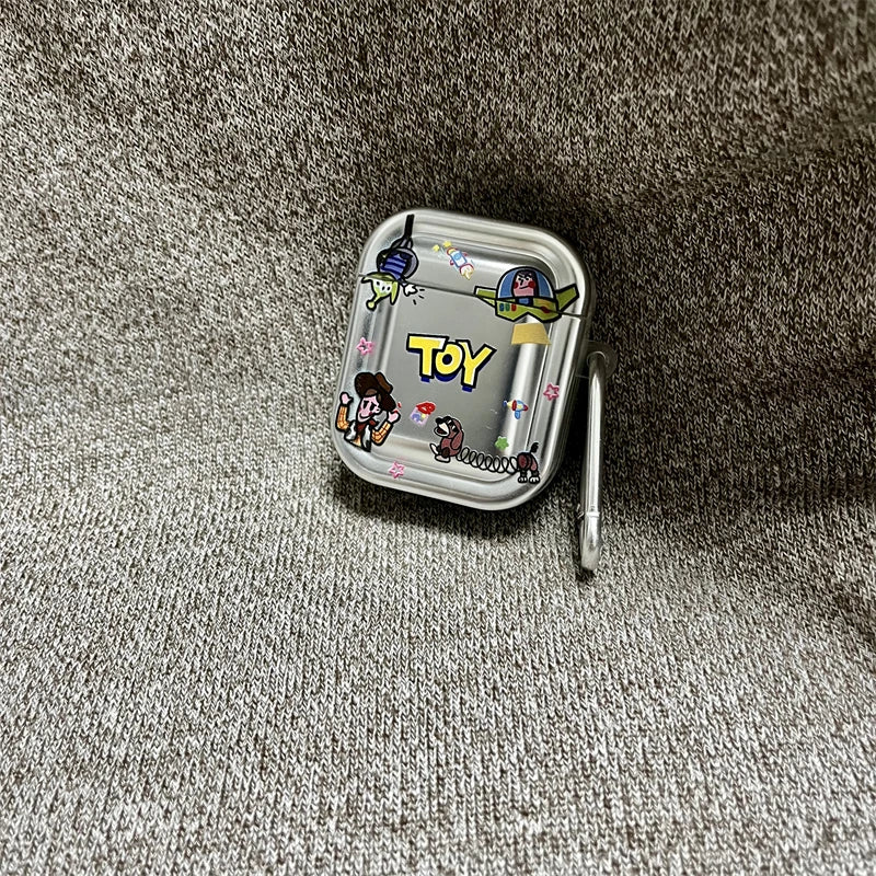 Toy Story Buzz Lightyear Airpods 2/3/4 Generation Bluetooth Earphone Protective Case Personalized Trendy Cool Pendant Convenient