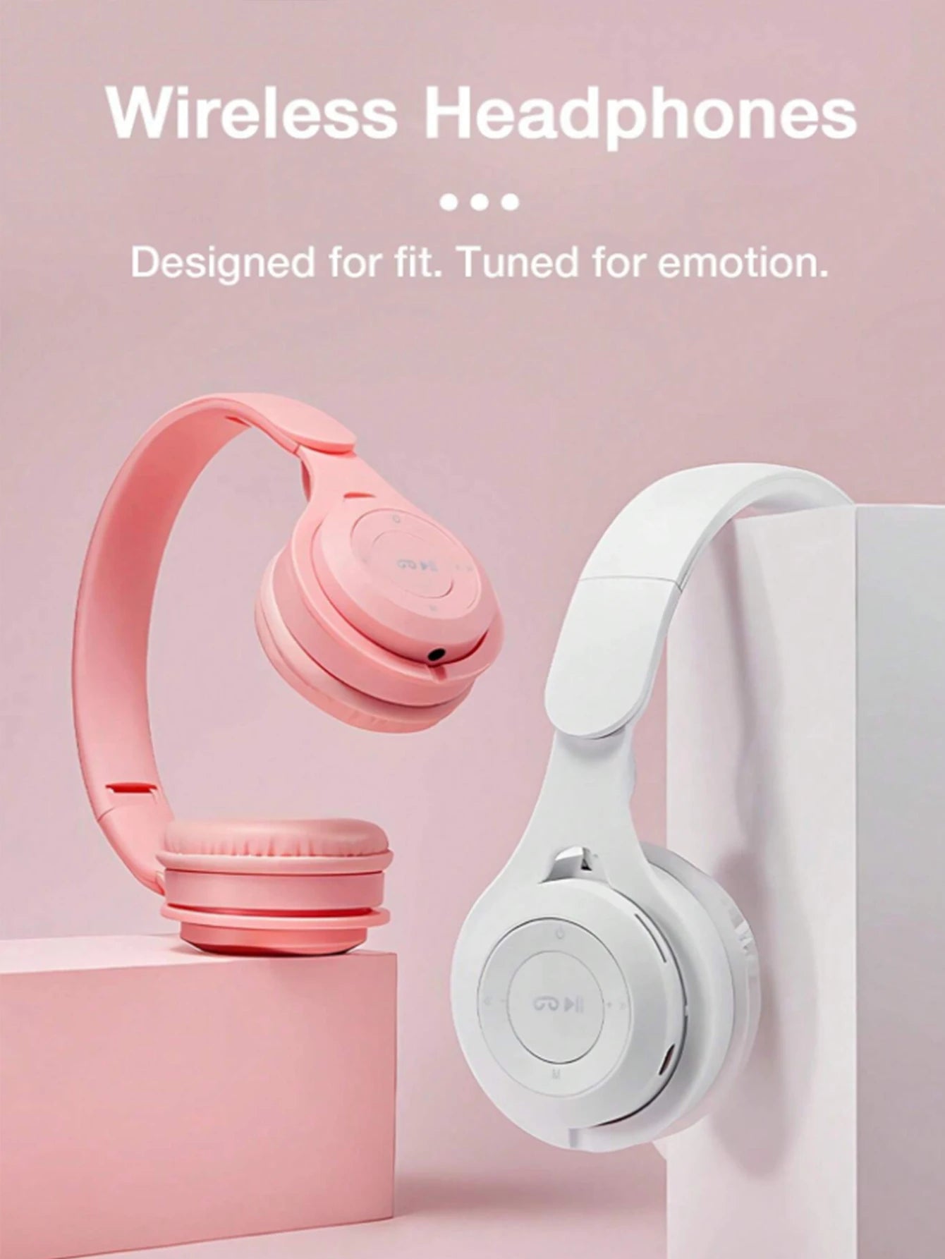 Head-mounted Bluetooth headphones, HiFi sound quality, seamless game delay, foldable portable Bluetooth headphones