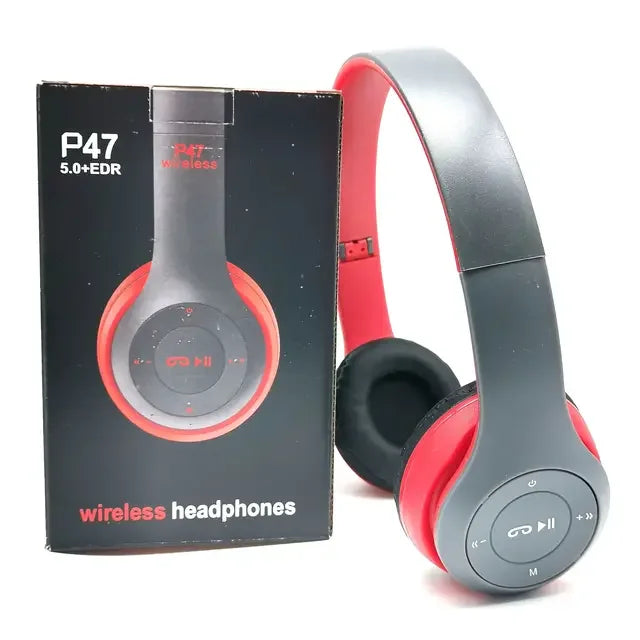 P47 Wireless Bluetooth Headphone With Microphone Foldable Headsets Bass HiFi Sound Music Stereo Earphone For Smartphones TV Game