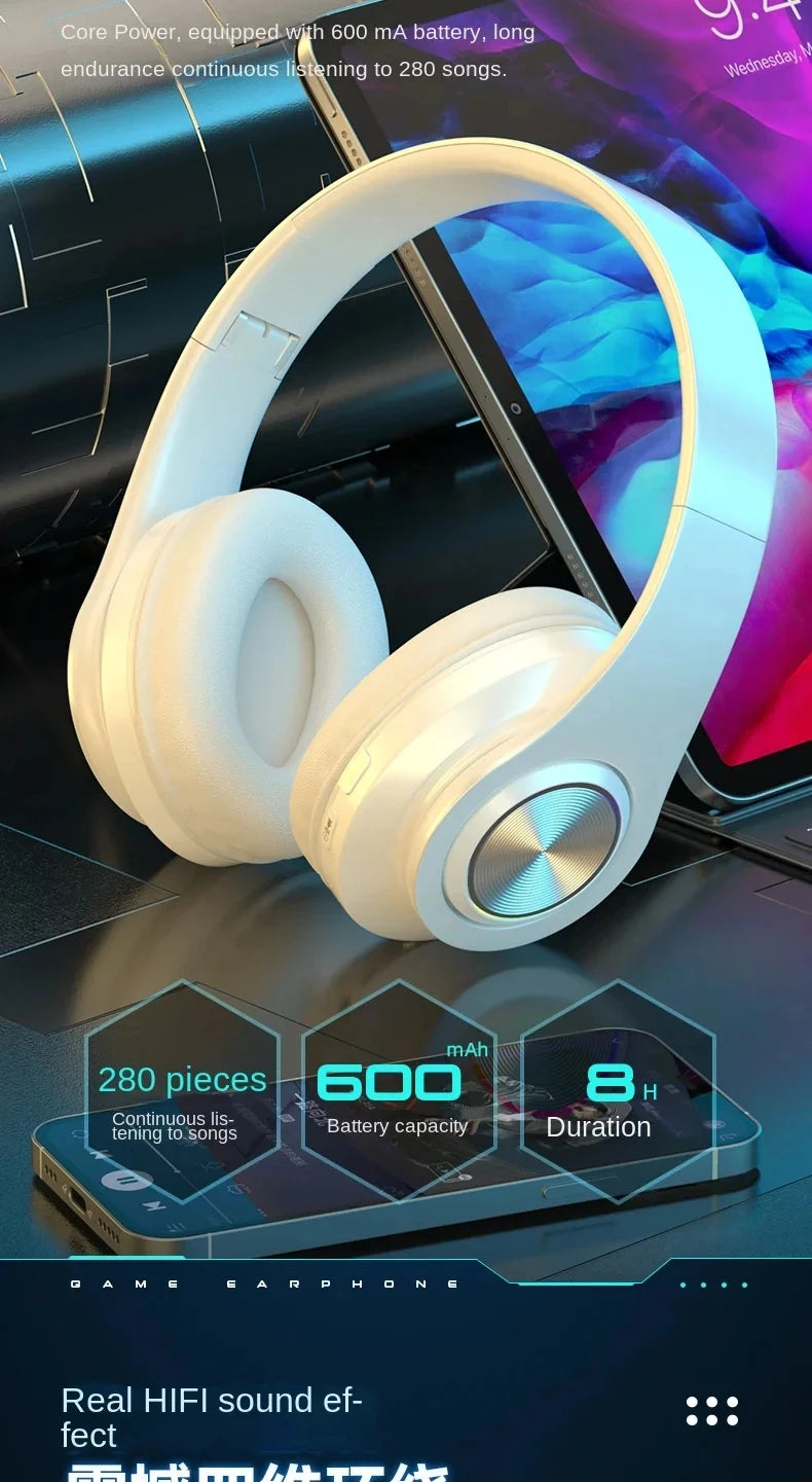 B39 Head-mounted Wireless Bluetooth Headphones With Mic Noise Cancelling Headsets Stereo Sport Gaming Earphones New