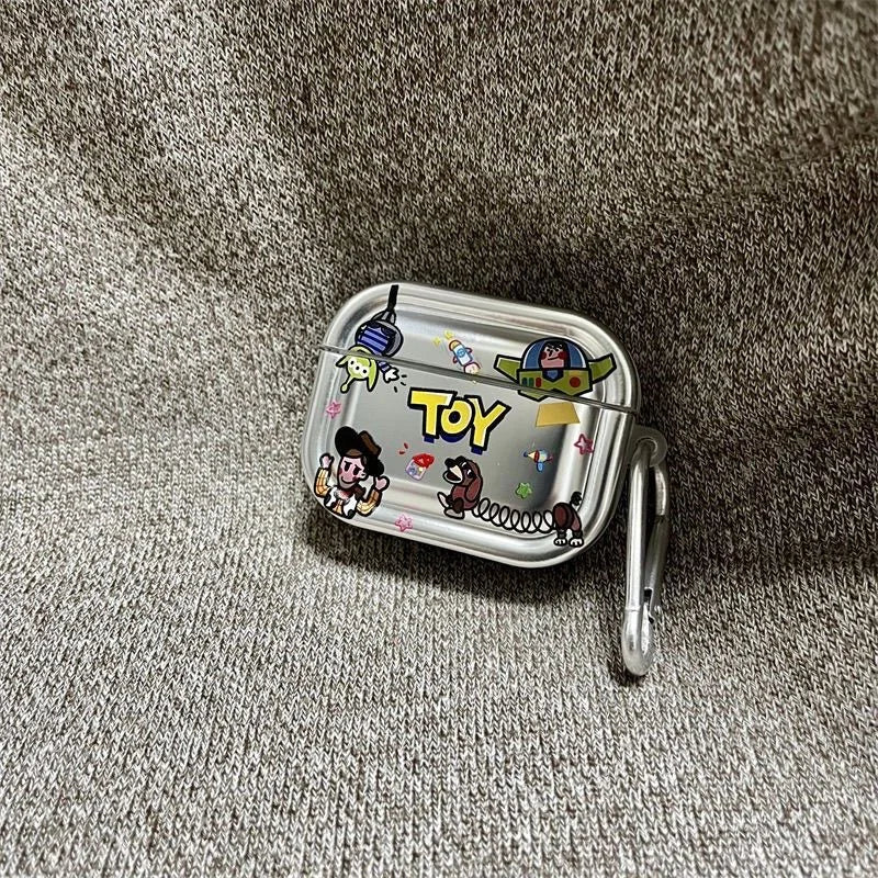 Toy Story Buzz Lightyear Airpods 2/3/4 Generation Bluetooth Earphone Protective Case Personalized Trendy Cool Pendant Convenient