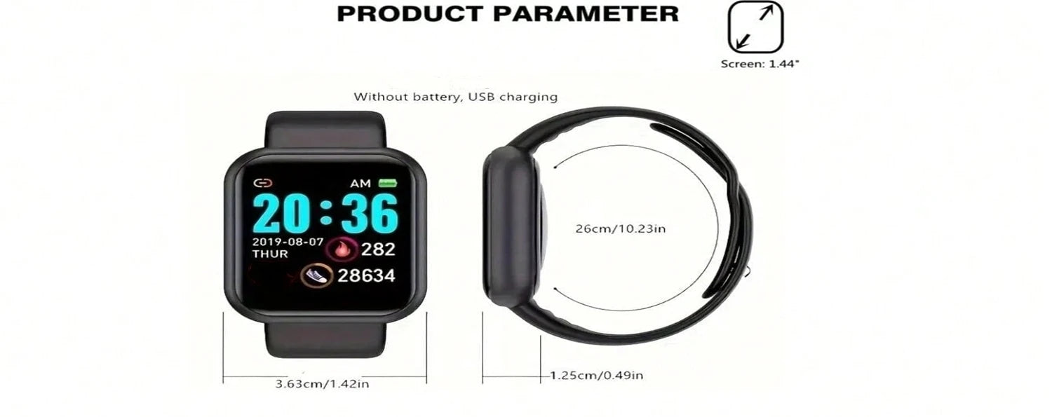 Sports Smartwatch Women Bracelet Men Smart Watch connected Music Control Player Fitness Step Sleep Monitor Y68 D20 Alarm Clock