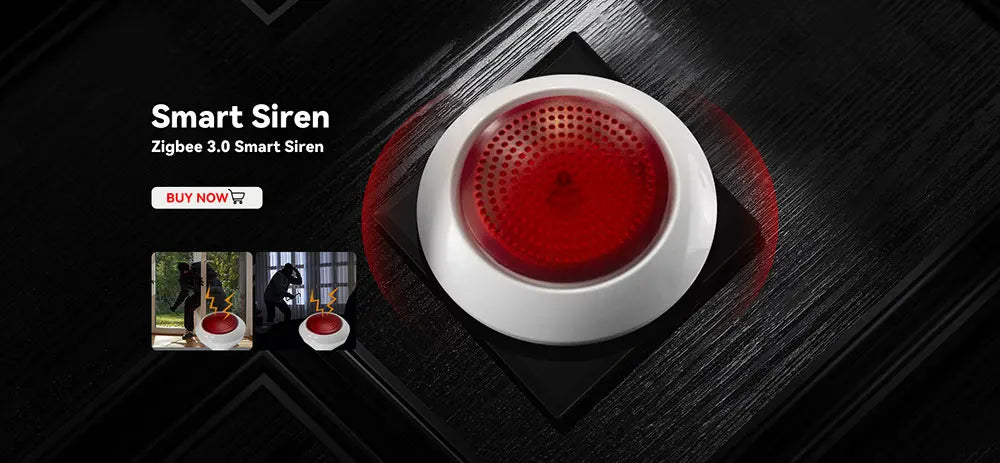 Meian Tuya 100dB Siren Alarm Wireless Sirena Alarma Linkage Security Protection Control Via Smart Life APP ZigBee 3.0 Gateway