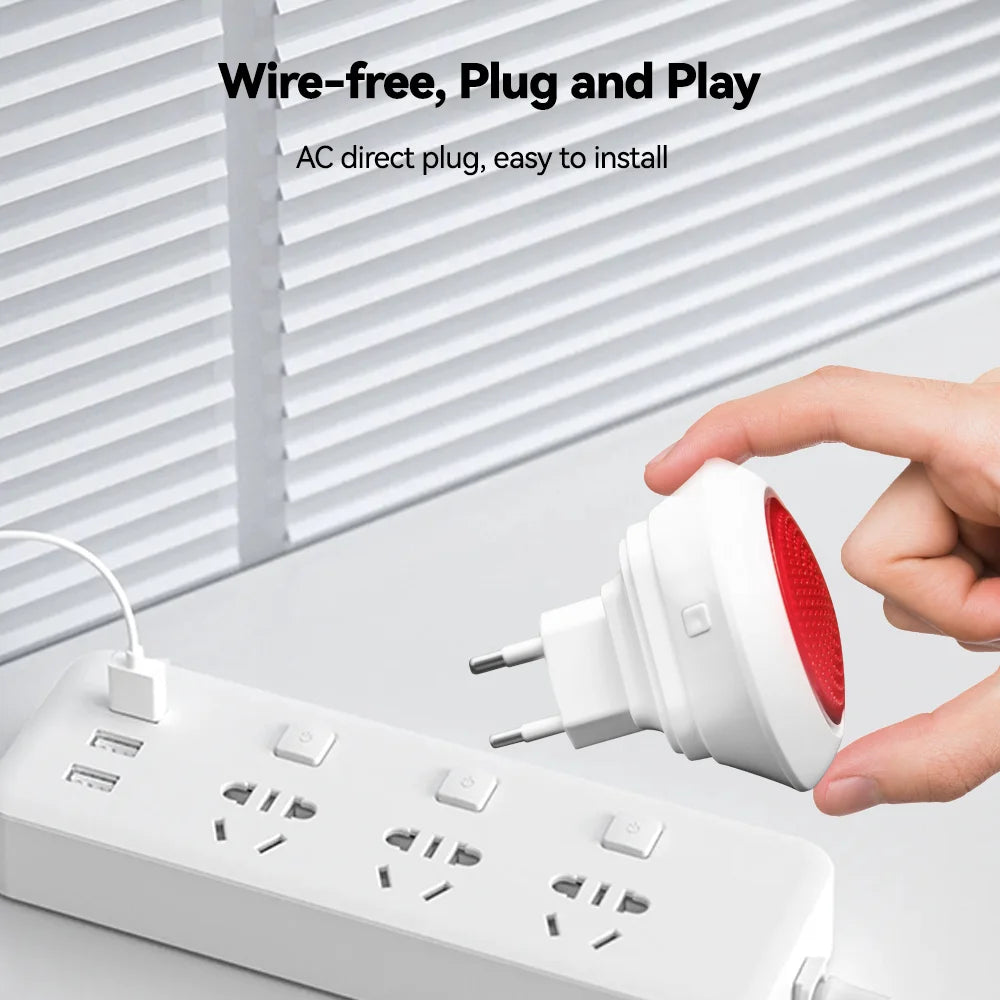 Meian Tuya 100dB Siren Alarm Wireless Sirena Alarma Linkage Security Protection Control Via Smart Life APP ZigBee 3.0 Gateway