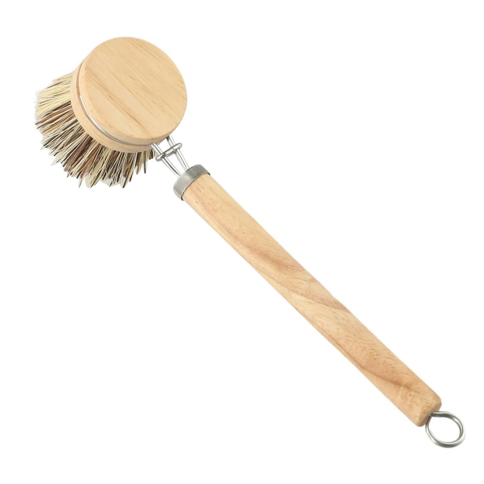 Bamboo Dish Scrub Brush Kitchen Wooden Cleaning Scrubbers Cleaning Brush For Washing Dish Cast Iron Pan Pot Kitchen Tools
