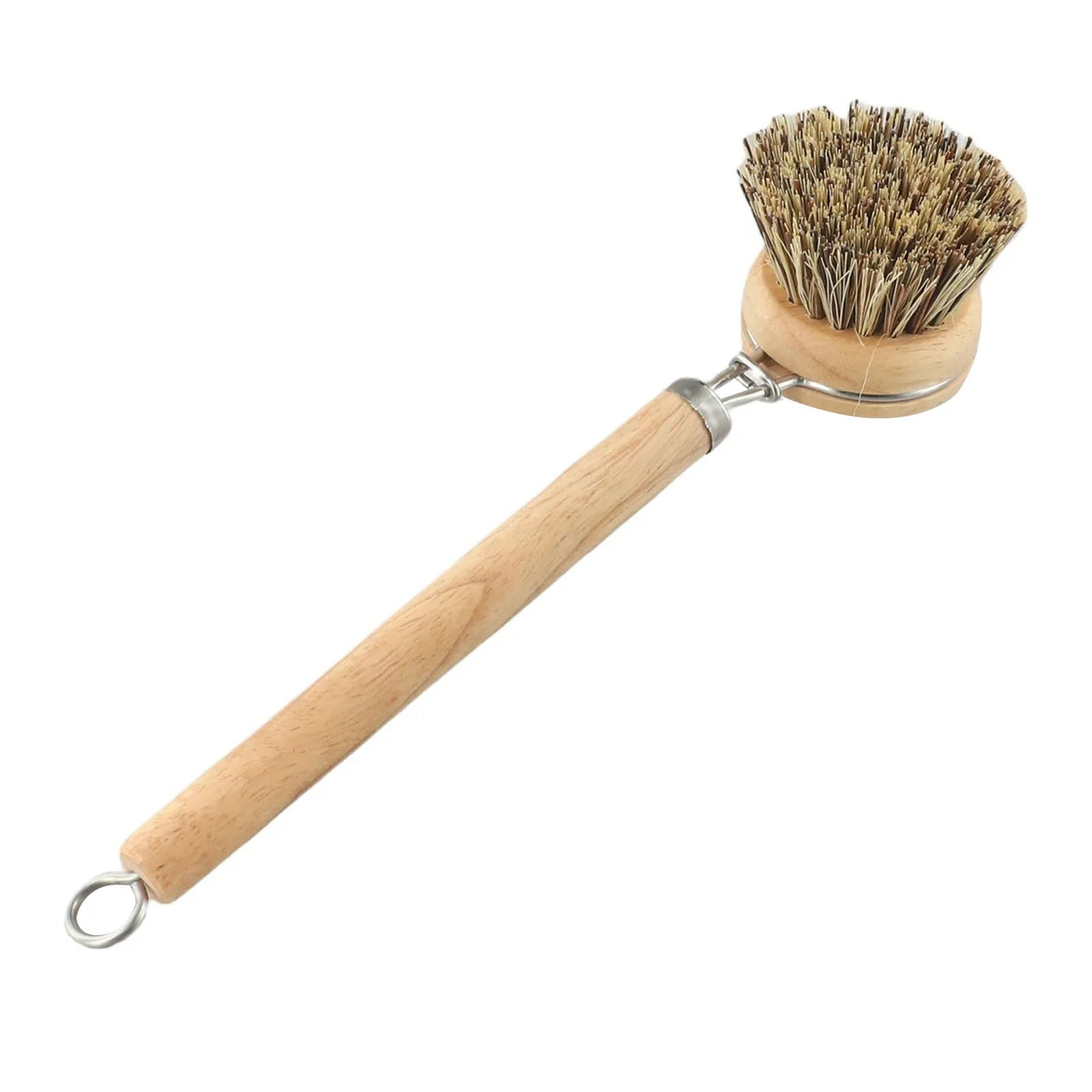 Bamboo Dish Scrub Brush Kitchen Wooden Cleaning Scrubbers Cleaning Brush For Washing Dish Cast Iron Pan Pot Kitchen Tools