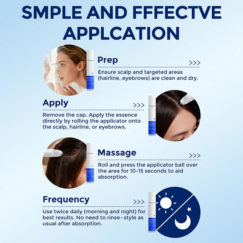 Bodywise Roll-on Ball Rosemary Hair Care Essence Nourishing Anti-Frizz Hair Serum Long-lasting Strengthening Scalp Treatment