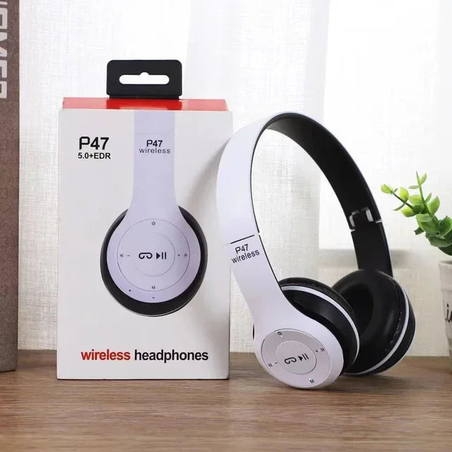 P47 Wireless Bluetooth Headphone With Microphone Foldable Headsets Bass HiFi Sound Music Stereo Earphone For Smartphones TV Game