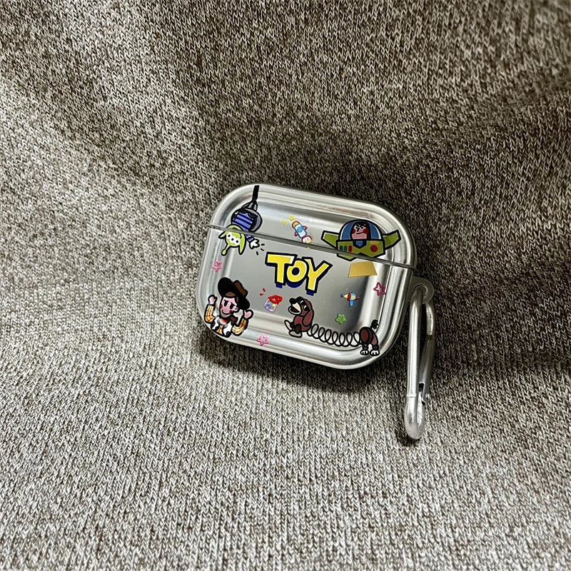 Toy Story Buzz Lightyear Airpods 2/3/4 Generation Bluetooth Earphone Protective Case Personalized Trendy Cool Pendant Convenient