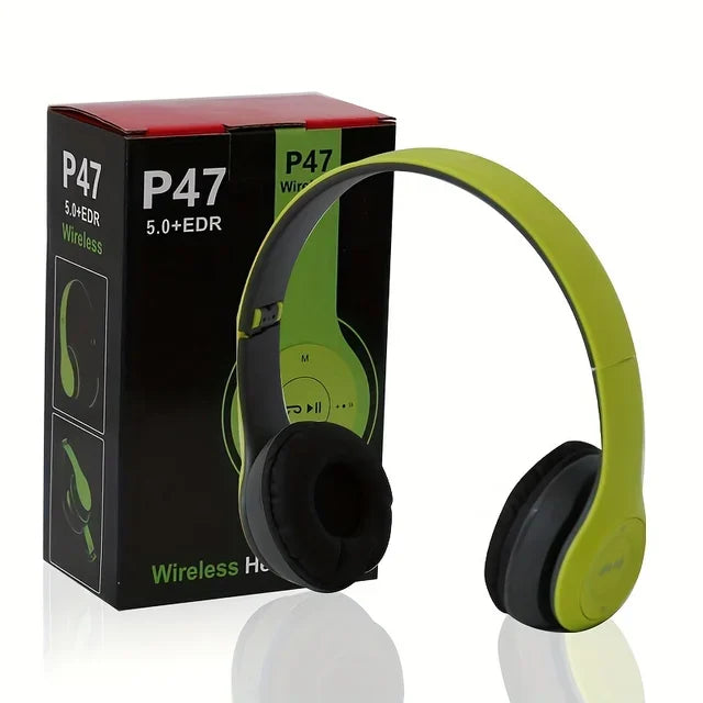 P47 Wireless Bluetooth Headphone With Microphone Foldable Headsets Bass HiFi Sound Music Stereo Earphone For Smartphones TV Game
