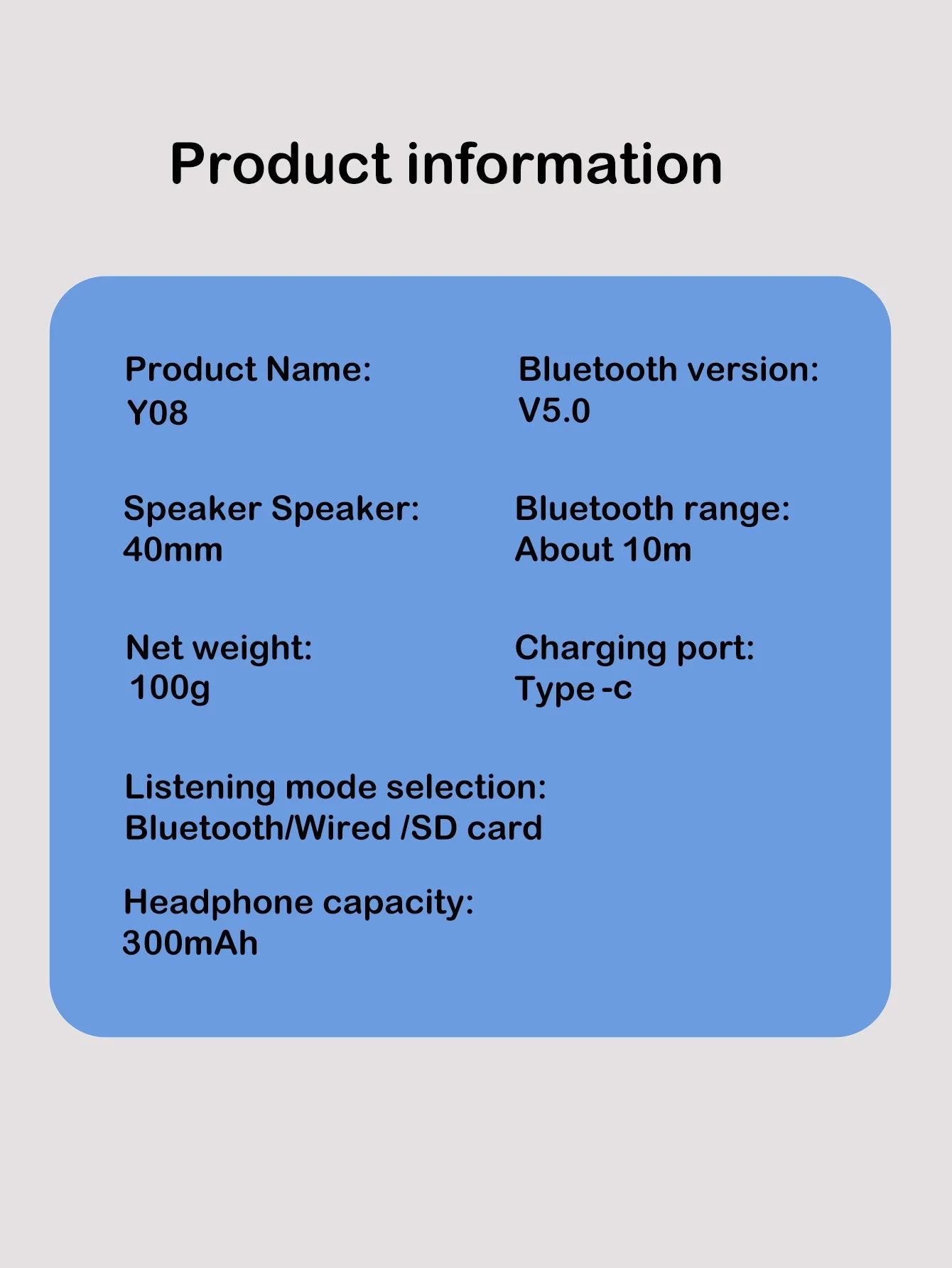 Head-mounted Bluetooth headphones, HiFi sound quality, seamless game delay, foldable portable Bluetooth headphones