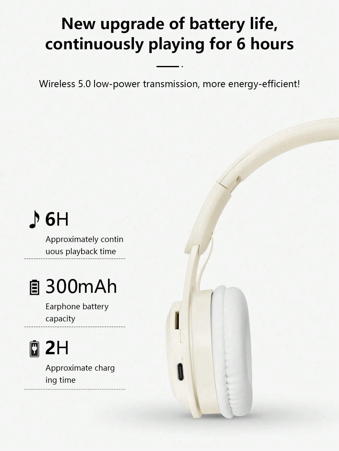 Head-mounted Bluetooth headphones, HiFi sound quality, seamless game delay, foldable portable Bluetooth headphones
