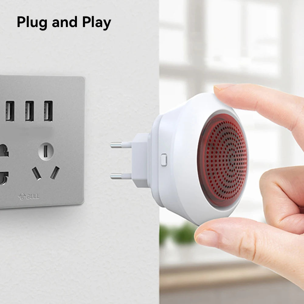 Meian Tuya 100dB Siren Alarm Wireless Sirena Alarma Linkage Security Protection Control Via Smart Life APP ZigBee 3.0 Gateway