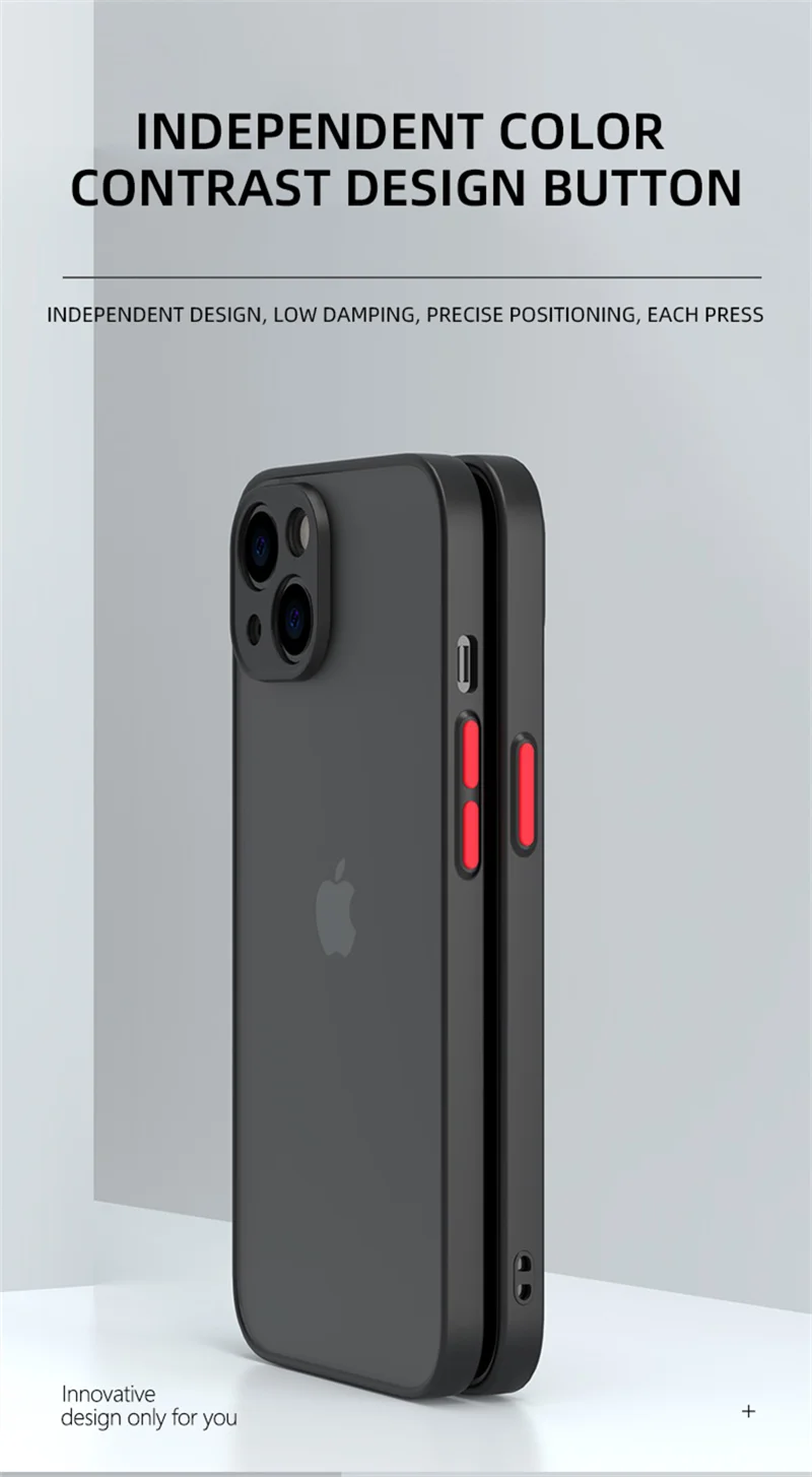 Jingjia Armor Bumper Shockproof Case For iPhone 15 11 12 13 Mini 14 Pro XR X Xs Max 7 8 Plus SE 2020 Silicone Hard Cover Capa