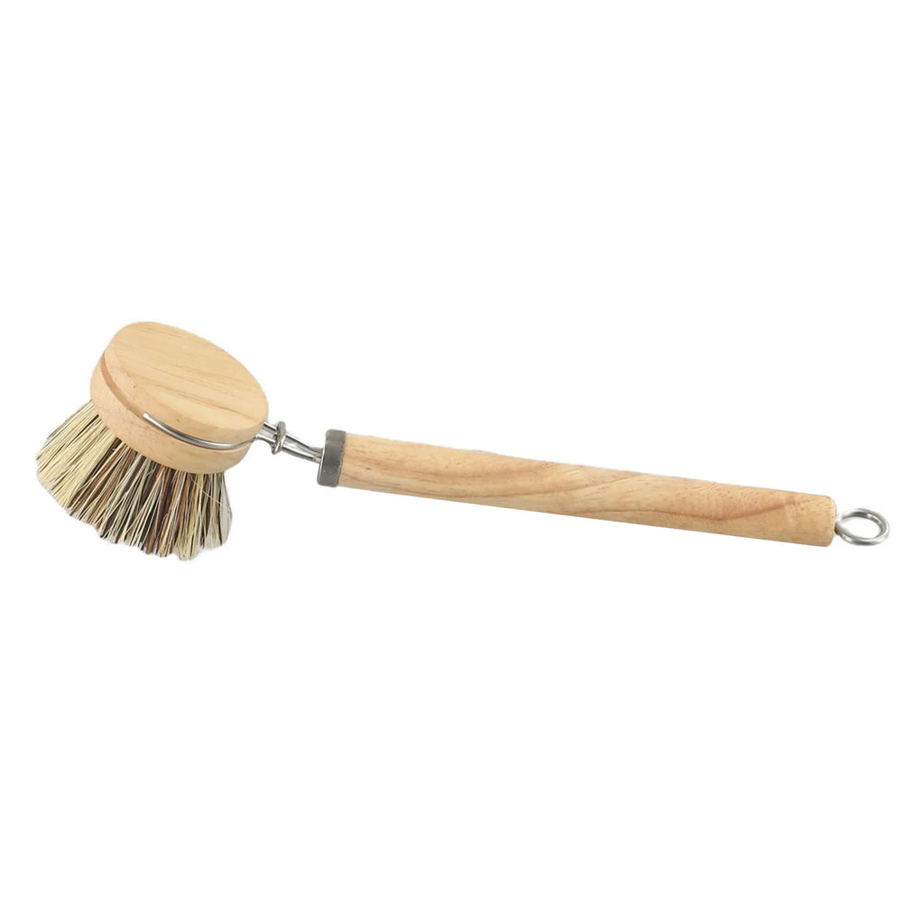 Bamboo Dish Scrub Brush Kitchen Wooden Cleaning Scrubbers Cleaning Brush For Washing Dish Cast Iron Pan Pot Kitchen Tools
