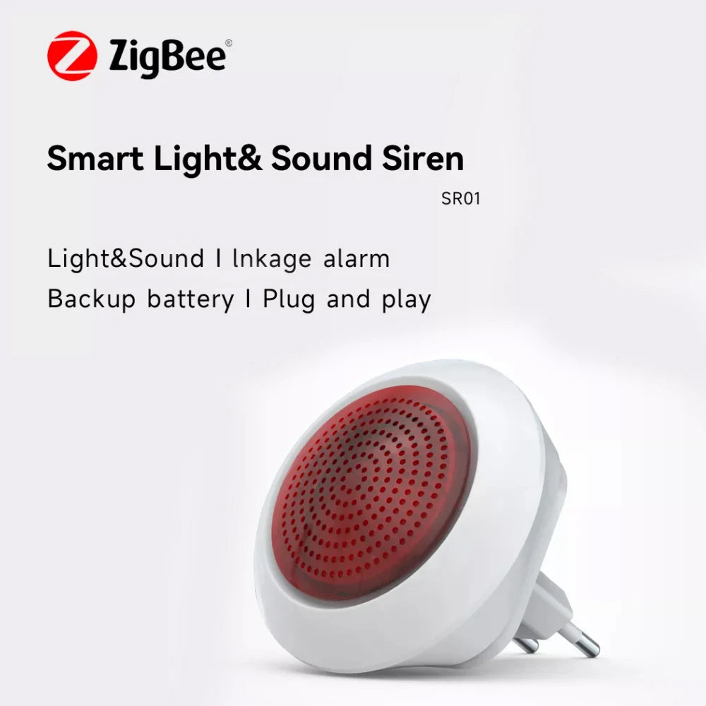 Meian Tuya 100dB Siren Alarm Wireless Sirena Alarma Linkage Security Protection Control Via Smart Life APP ZigBee 3.0 Gateway