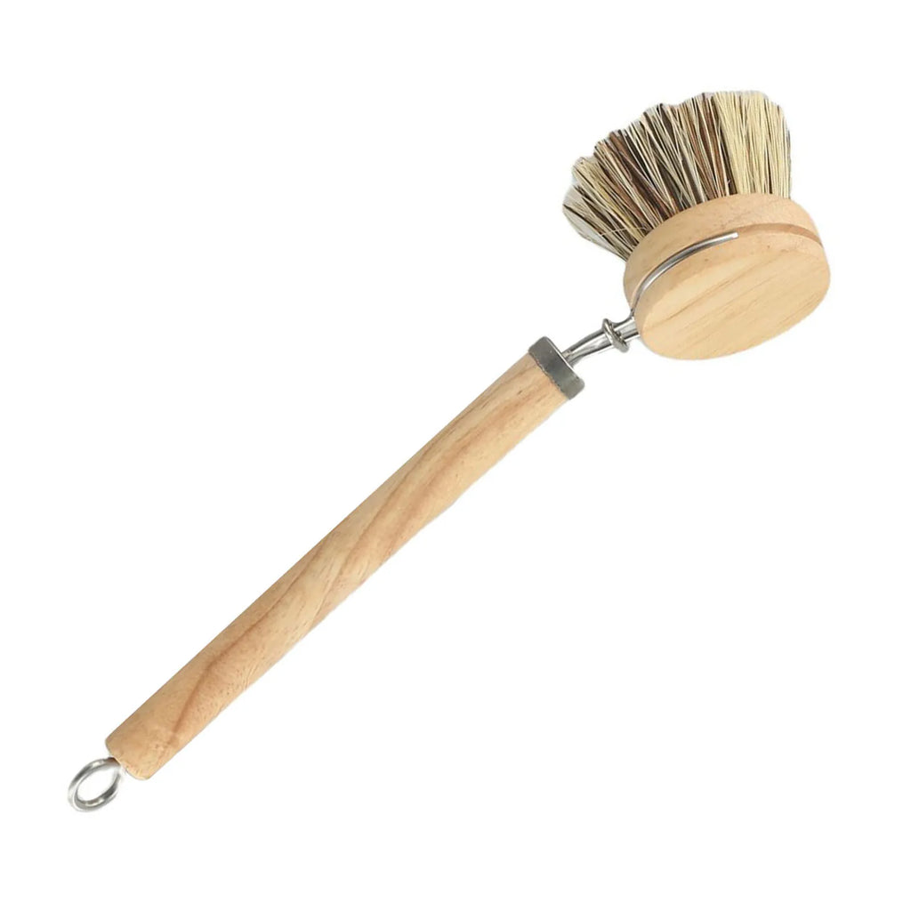 Bamboo Dish Scrub Brush Kitchen Wooden Cleaning Scrubbers Cleaning Brush For Washing Dish Cast Iron Pan Pot Kitchen Tools